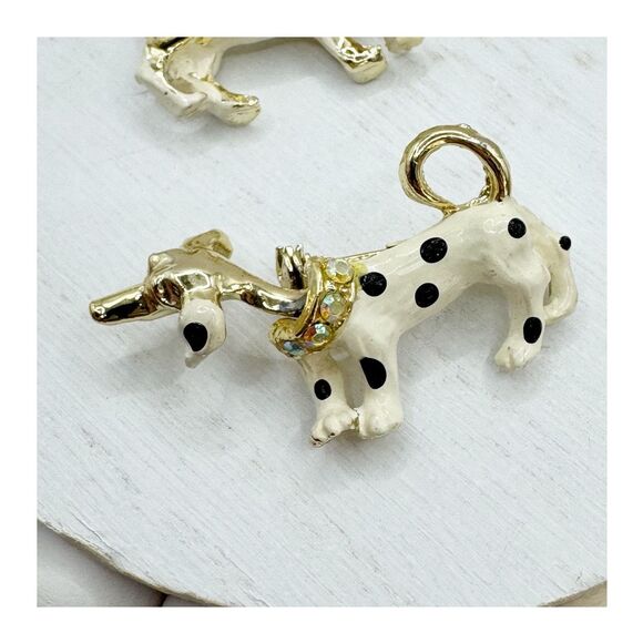 Vtg Nodder Dalmatian Dog Scatter Pins Enamel Mid Century 50s  Bobble Head Kitsch - Picture 7 of 12